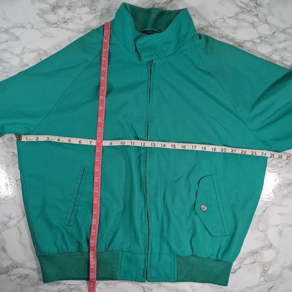 Vintage Lands End Golf Style Teal Jacket Large